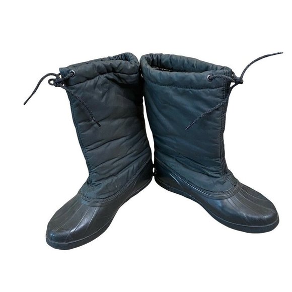 Vtg Sorel Boots Tall Womens 8 Native Design Black Warm - Picture 4 of 8